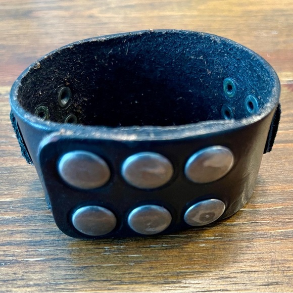 Leather Cuffs x5 | Punk / Metal Music | Rock Star Style | Genuine Leather - Picture 15 of 15